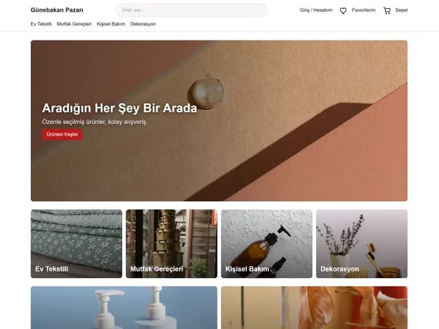 Günebakan Pazarı — Market mağazası, yapay zekâ ile kuruldu