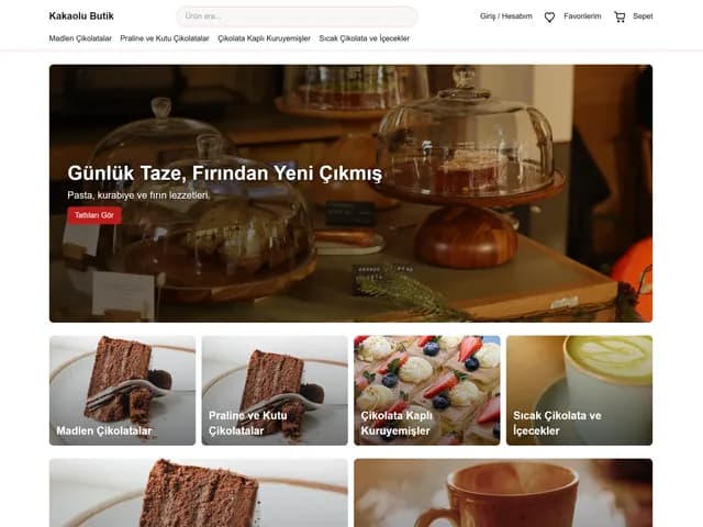 Kakaolu Butik — Pastane & Fırın mağazası, yapay zekâ ile kuruldu